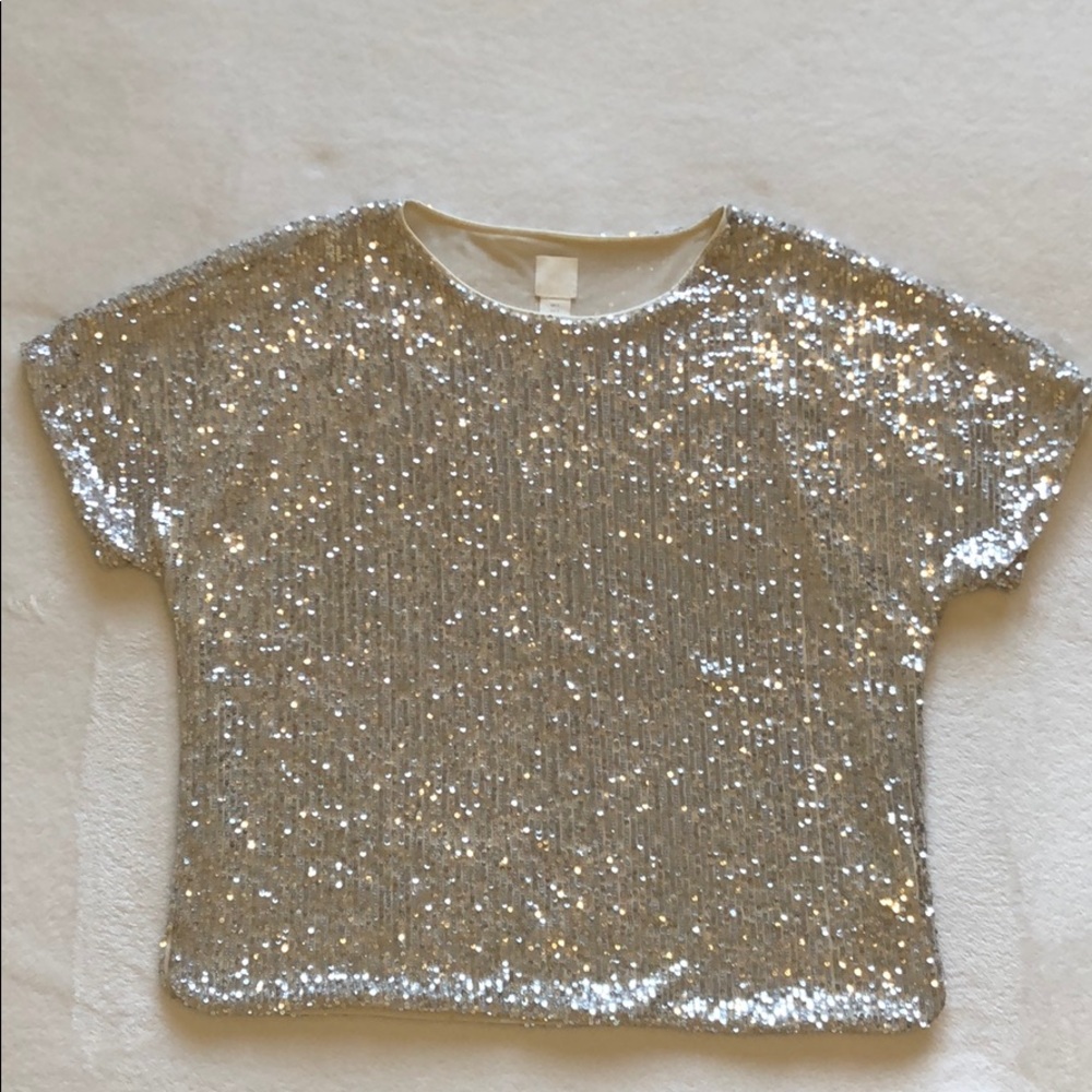 H&M dolman sleeve sequin top